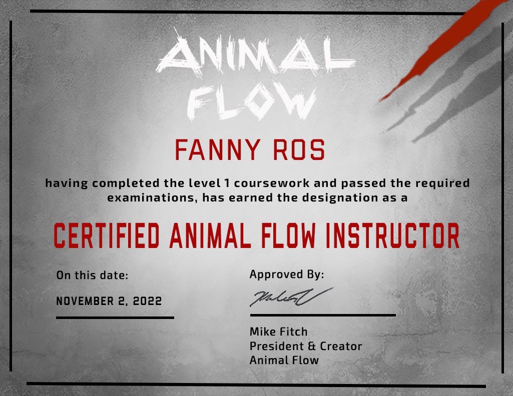 certification-animal-flow_FANNY ROS L1 certification-animal-flow_fanny-ros-perpignan